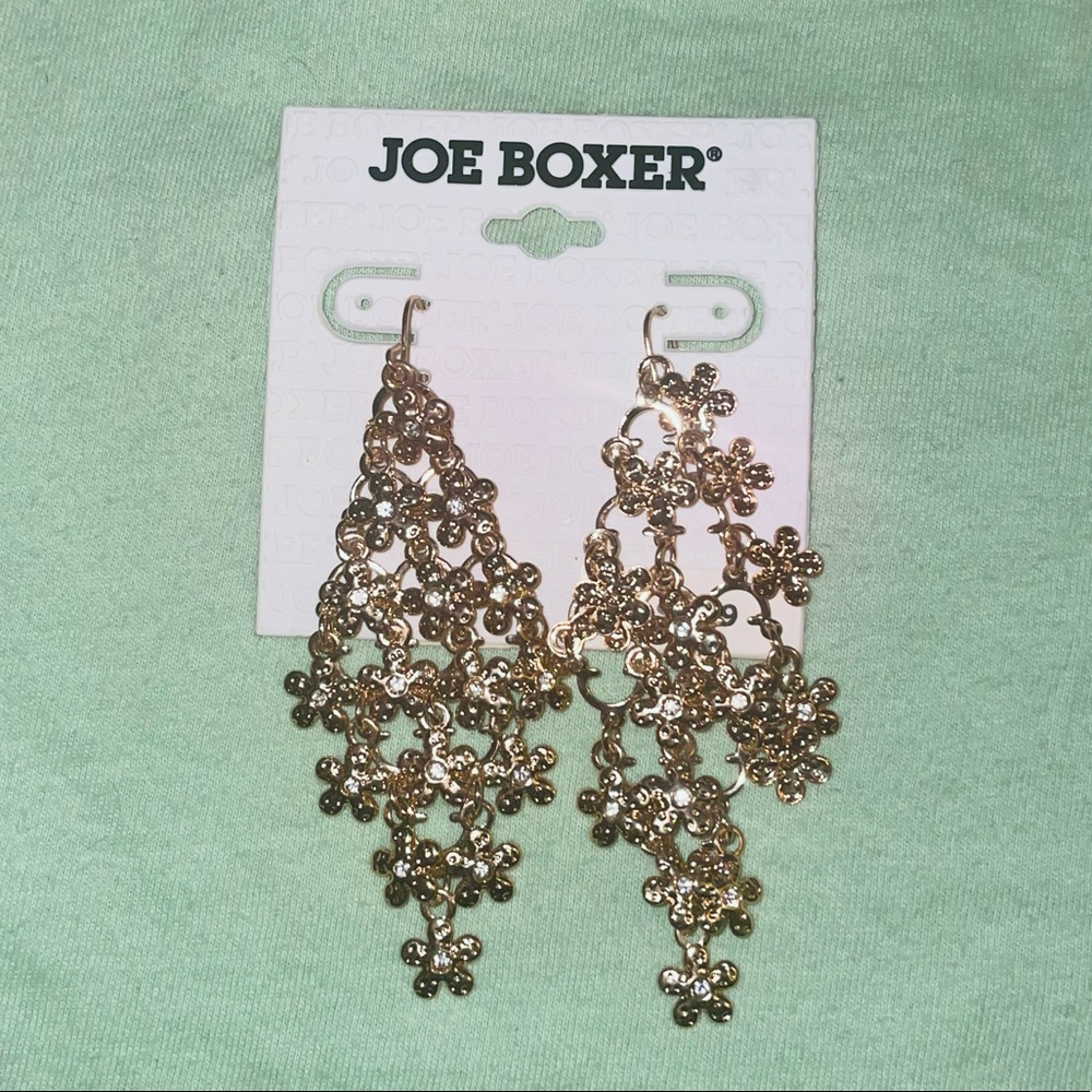Joe Boxer gold flower earrings